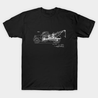 Vintage Tow Truck Patent Print 1943 T-Shirt